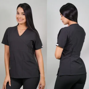 DELANTAL MUJER TELA ANTIFLUIDOS. GRIS - ART. 2317