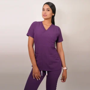 DELANTAL MUJER TELA ANTIFLUIDOS. MORADO - ART. 2323