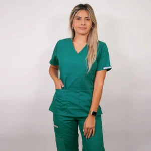 DELANTAL MUJER TELA POPLIN. VERDE JADE - ART. 2330