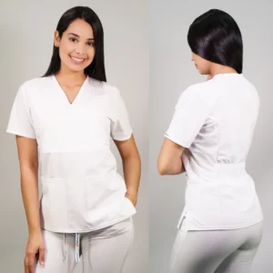 DELANTAL MUJER TELA ANTIFLUIDOS. BLANCO - ART. 2332