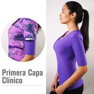 PRIMERA CAPA CLÍNICA MANGA 3/4. MUJER. MORADO - ART. 300-4
