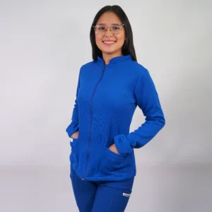 POLERÓN CLÍNICO TEXTURADO - MUJER. ART. 599-2 - AZUL REY
