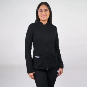 POLERÓN CLÍNICO TEXTURADO - MUJER. ART. 599-8 - NEGRO