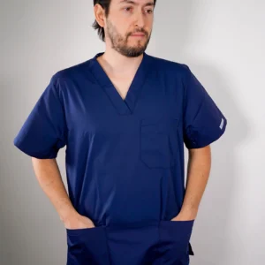 DELANTAL HOMBRE TELA POPLIN - AZUL MARINO. ART. 602