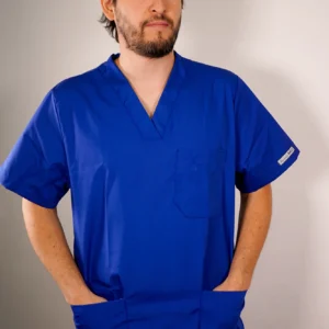 DELANTAL HOMBRE TELA POPLIN - AZUL REY. ART. 604