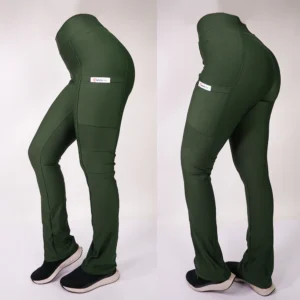 PANTALÓN CLINICO ELASTICADO SPANDEX. ART. 880-12-A - VERDE BOTELLA