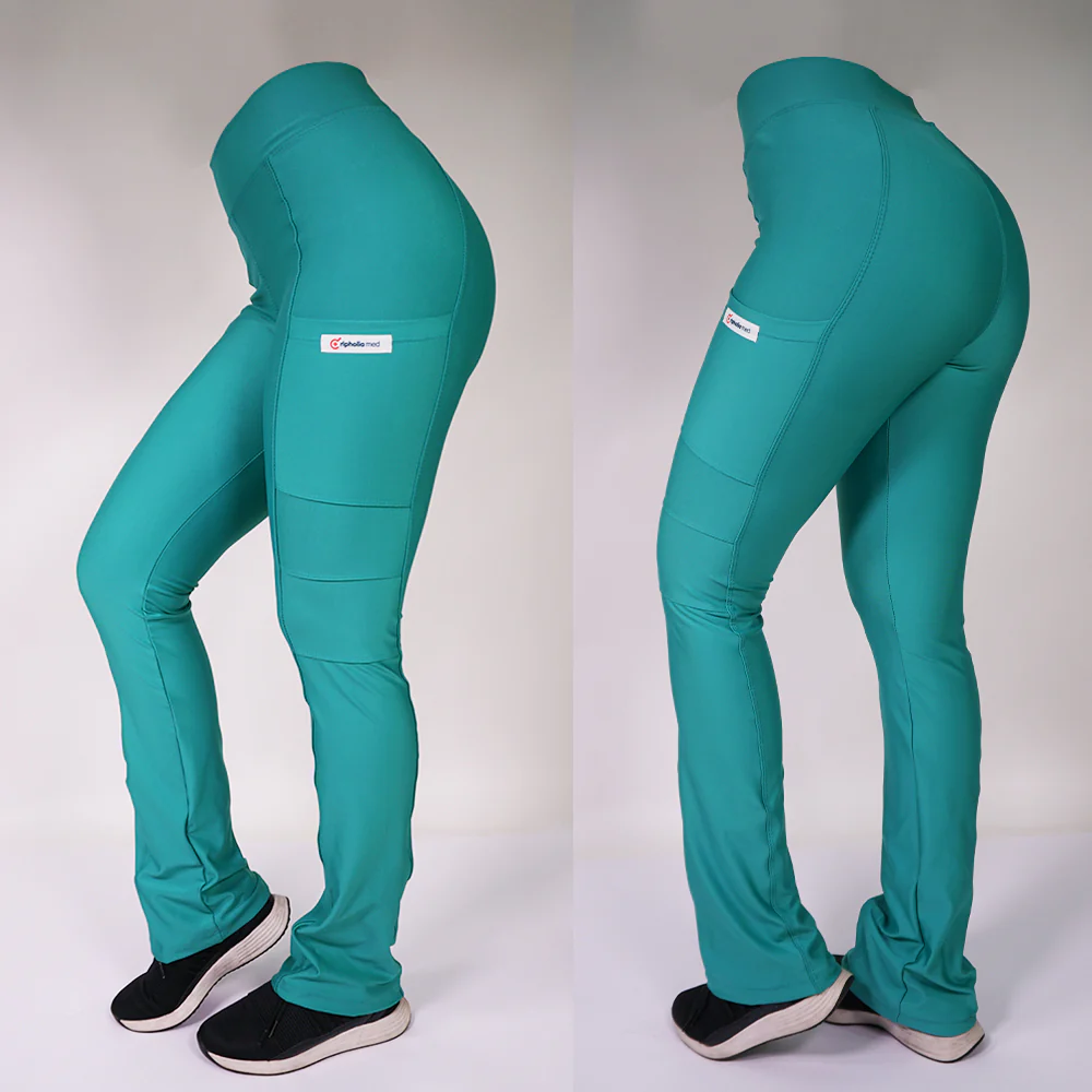PANTALÓN CLINICO ELASTICADO SPANDEX. ART. 880-14-A - VERDE TURQUESA