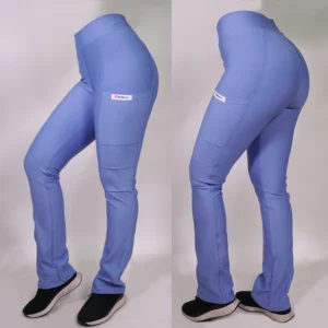 PANTALÓN CLINICO ELASTICADO SPANDEX. ART. 880-3-A - CELESTE