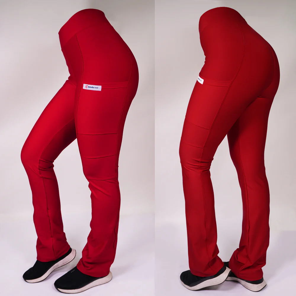PANTALÓN CLINICO ELASTICADO SPANDEX. ART. 880-5-A - ROJO