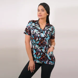 DELANTAL MUJER TELA ELASTICADA ESTAMPADA- ART. 2311