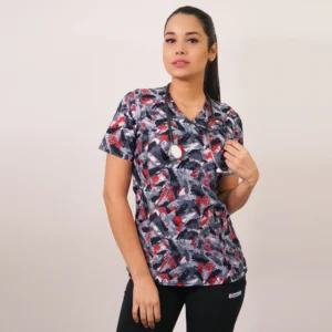 DELANTAL MUJER TELA ELASTICADA ESTAMPADA - ART. 2347