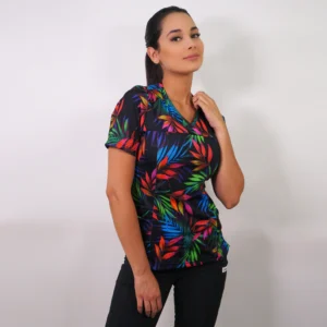 DELANTAL MUJER TELA ELASTICADA ESTAMPADA. COMBINA CON NEGRO - ART. 2427