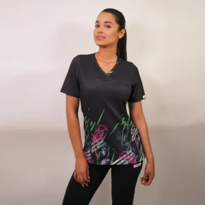 DELANTAL MUJER TELA ELASTICADA ESTAMPADA. COMBINA CON NEGRO - ART. 2444