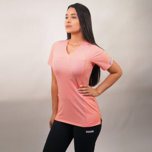 DELANTAL MUJER TELA ELASTICADA. PALO ROSA - ART. 2179