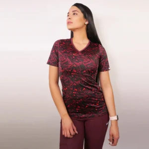 DELANTAL MUJER TELA ELASTICADA ESTAMPADA. BURDEO - ART. 2286