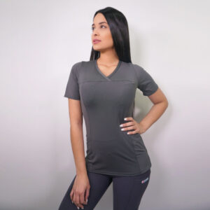 DELANTAL MUJER TELA ELASTICADA. GRIS - ART. 2292