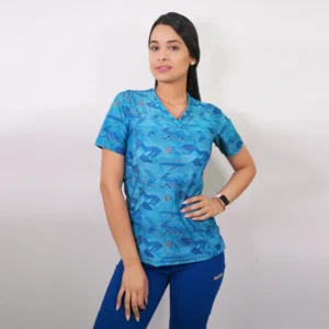 DELANTAL MUJER TELA ELASTICADA ESTAMPADA. CALIPSO - ART. 2314