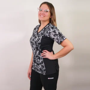 DELANTAL MUJER TELA ELASTICADA ESTAMPADA - ART. 2340