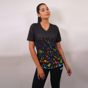 DELANTAL MUJER TELA ELASTICADA ESTAMPADA. COMBINA CON NEGRO - ART. 2417