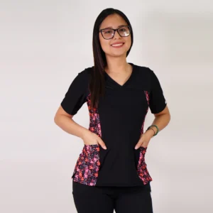 DELANTAL MUJER TELA ELASTICADA. ESTAMPADA AL COSTADO. - ART. 2488