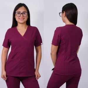 DELANTAL MUJER TELA ANTIFLUIDOS. BERENJENA - ART. 2522