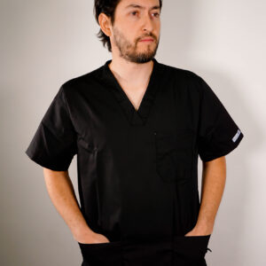DELANTAL HOMBRE TELA POPLIN - NEGRO. ART. 600