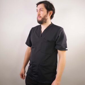DELANTAL HOMBRE TELA ELASTICADA - NEGRO. ART. 611