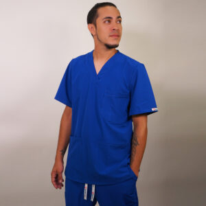 DELANTAL HOMBRE TELA ANTIFLUIDOS. AZUL REY - ART. 632