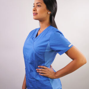 DELANTAL MUJER TELA POPLIN. CELESTE - ART. 703