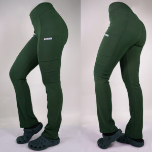 PANTALÓN CLINICO ELASTICADO SPANDEX. ART. 880-12 - VERDE BOTELLA