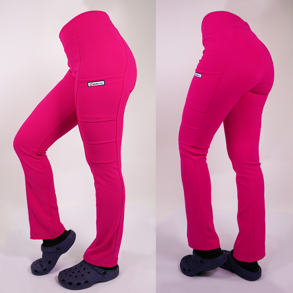 PANTALÓN CLINICO ELASTICADO SPANDEX. ART. 880-13 - FUCSIA