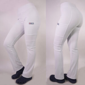 PANTALÓN CLINICO ELASTICADO SPANDEX. ART. 880-7 - BLANCO