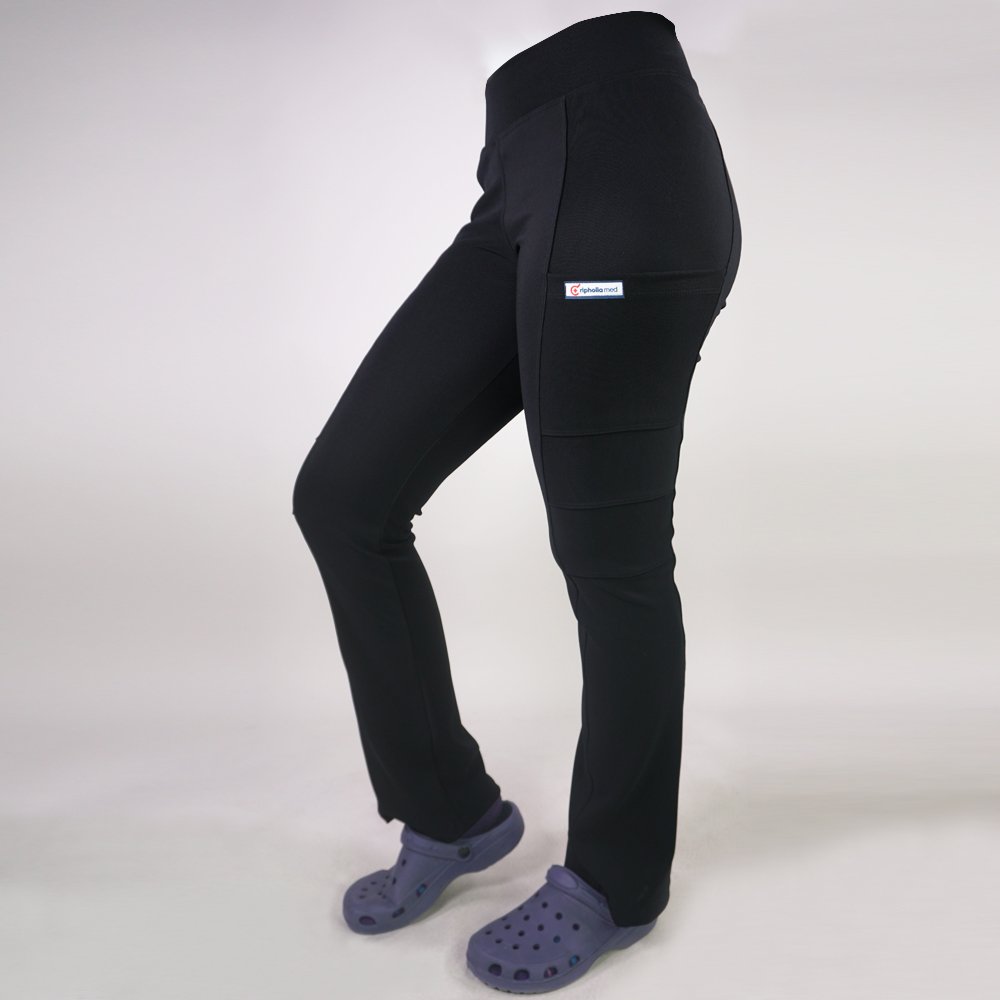 PANTALÓN CLINICO ELASTICADO SPANDEX. ART. 880-8 - NEGRO