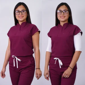 DELANTAL MUJER ANTIFLUIDOS AMAPOLA. BERENJENA - ART. AMAPOLA-23