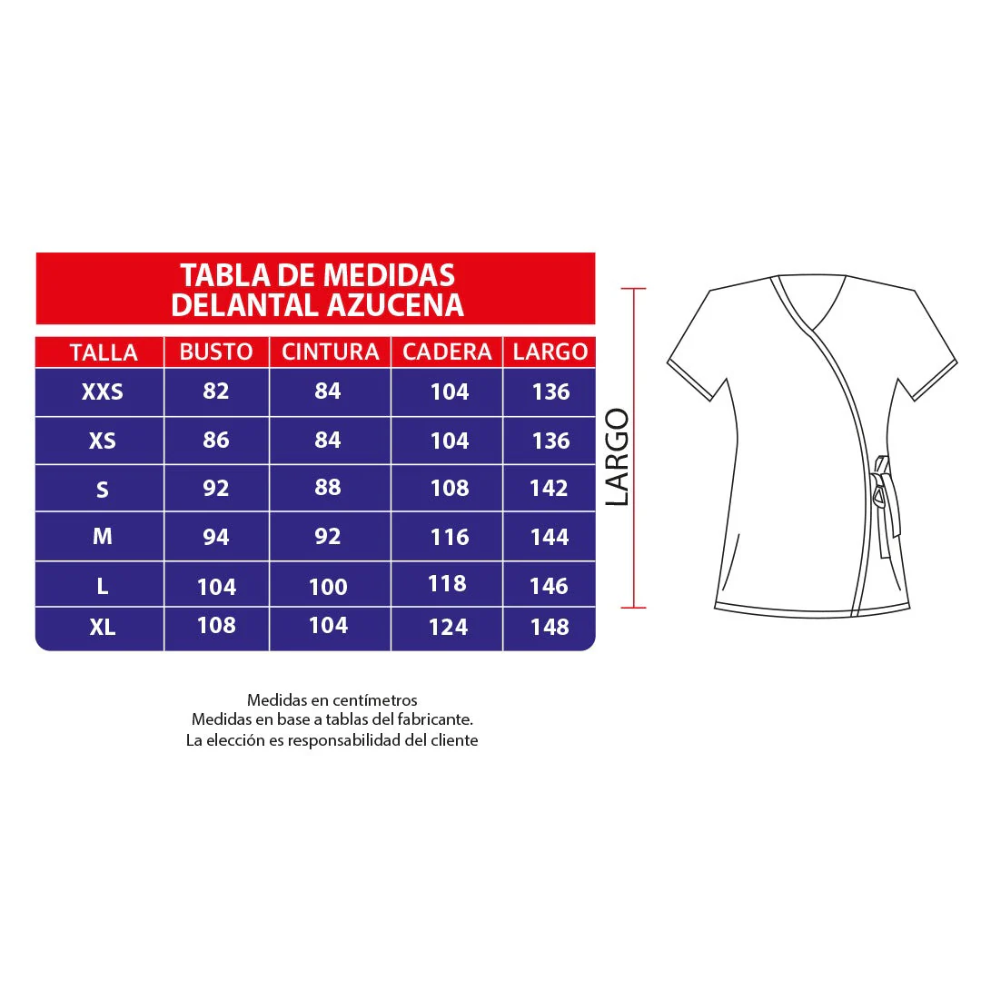 DELANTAL MUJER ANTIFLUIDOS AZUCENA. MORADO - ART. AZUCENA-4 - Imagen 2