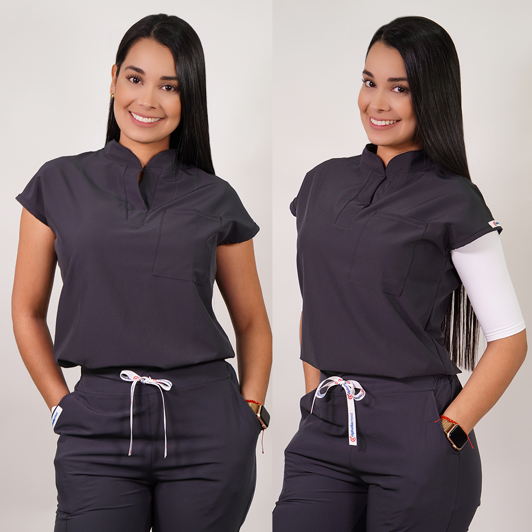 DELANTAL MUJER ANTIFLUIDOS AMAPOLA. GRIS - ART. AMAPOLA-10