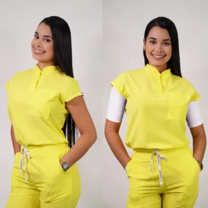 DELANTAL MUJER ANTIFLUIDOS AMAPOLA. AMARILLO - ART. AMAPOLA-21