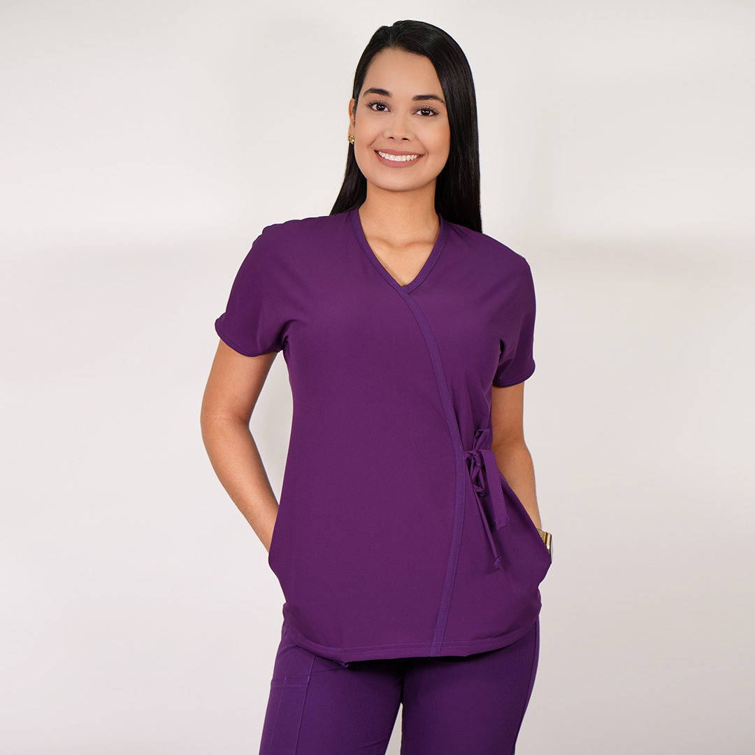 DELANTAL MUJER ANTIFLUIDOS AZUCENA. MORADO - ART. AZUCENA-4