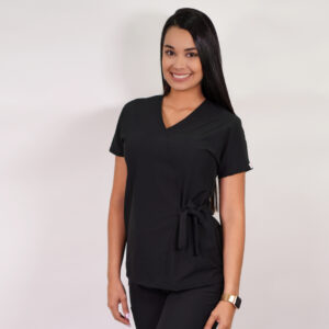 DELANTAL MUJER ANTIFLUIDOS AZUCENA. NEGRO - ART. AZUCENA-8