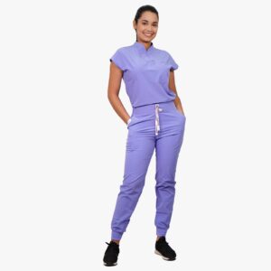 CONJUNTO ANTIFLUIDOS AMAPOLA CON JOGGER CELESTE