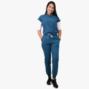 CONJUNTO ANTIFLUIDOS AMAPOLA CON JOGGER VERDE PETRÓLEO