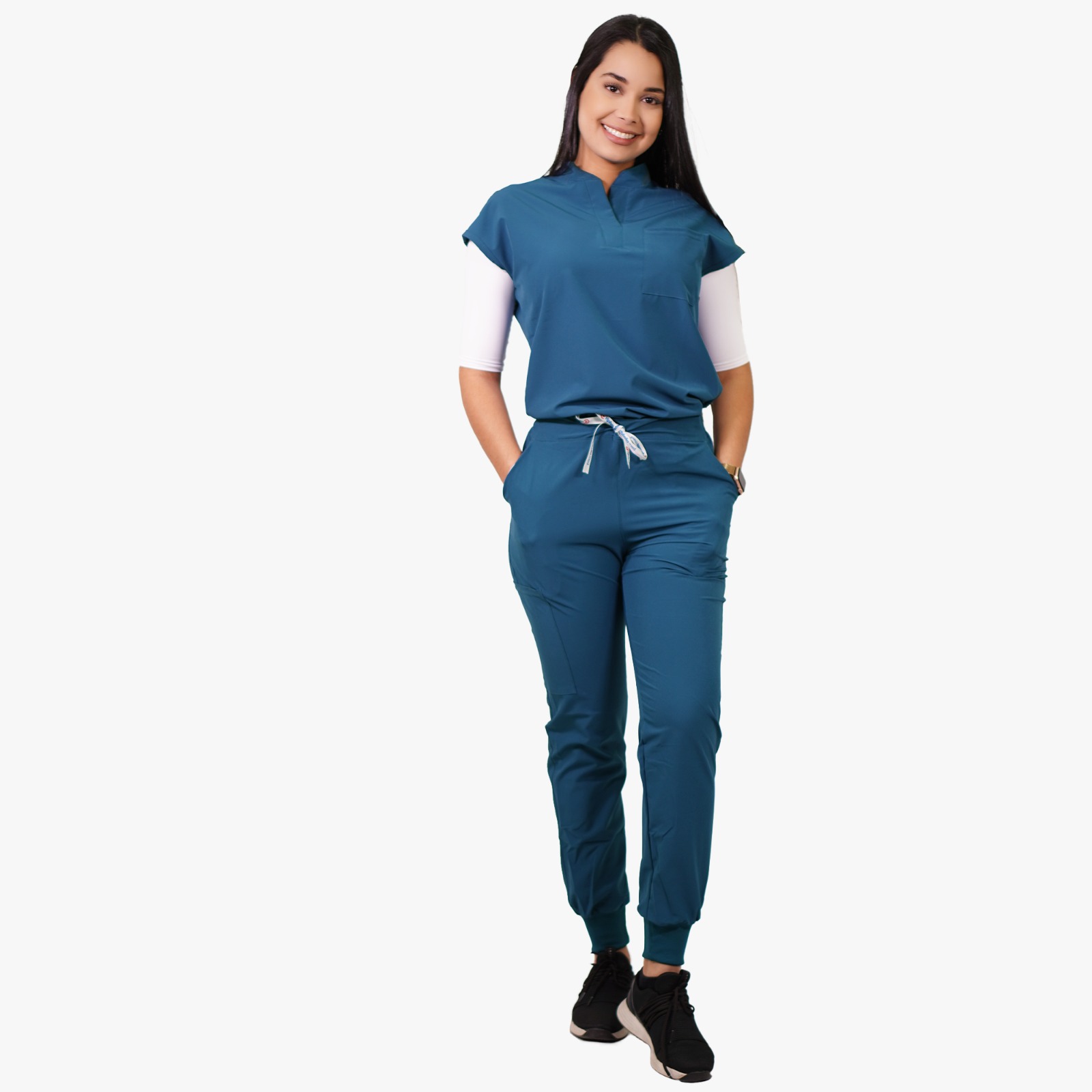 CONJUNTO ANTIFLUIDOS AMAPOLA CON JOGGER VERDE PETRÓLEO