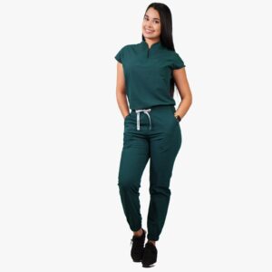 CONJUNTO ANTIFLUIDOS AMAPOLA CON JOGGER VERDE BOTELLA