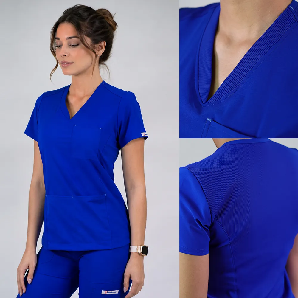 DELANTAL ANTIFLUIDOS VIOLETA - AZUL REY - ART. VIOLETA-2