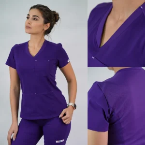 DELANTAL ANTIFLUIDOS VIOLETA - MORADO - ART. VIOLETA-4-A