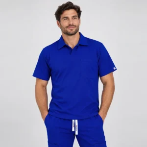 DELANTAL HOMBRE ANTIFLUIDOS - AZUL REY - ART. AMADOR-2