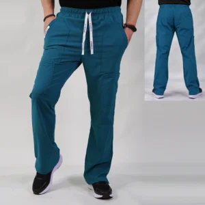 PANTALÓN CLÍNICO ANTIFLUIDOS HOMBRE- VERDE PETRÓLEO - ART. PHA-9